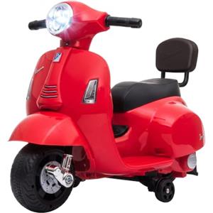 AIYAPLAY Moto Elettrica per Bambini 1.5-3 Anni MINI VESPA GTS 6V, Rossa | Batteria al Litio, Motorino Elettrico per Bambini con Schienale, Rotelle, Faro, Clacson, 2.5km/h, Mini Moto Bimbi, Max 25kg