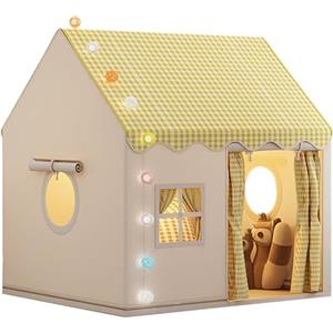 Generico Casetta Da Gioco Per Bambini - Casetta Da Gioco Grande E Facile Da Montare | Da Letto Per Bambinis Con Design A Castello In Tessuto Di Poliestere | Decorazione Per La Cameretta Dei Bambinii