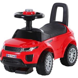 HOMCOM Macchina Cavalcabile per Bambini 12-36 Mesi con Schienale Rossa | Giocattolo, Macchina a Spinta, Vano Contenitore