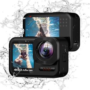TIMNUT 4K60FPS Action Cam con scheda SD da 64G, Fotocamera Subacquea 20M, Videocamera Sportiva con Touchscreen da 48MP, 8X zoom WIFI Videocamera con Telecomando,EIS Telecamera Sott'acqua