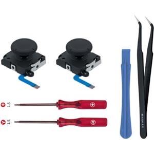 Wigearss 3D Sostituzione Joystick Analogico, Analog Stick e Kit di Strumenti di Riparazione per Nintendo Switch/Switch OLED Joy-con Controller/Switch Lite Controller