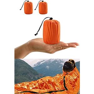 HONYAO Sacco a Pelo d'Emergenza, Coperta di Sopravvivenza Riutilizzabile, Coperta di Isolamento Termico di Primo Soccorso per Outdoor Campeggio Trekking Viaggiare