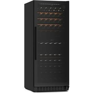 Klarstein Velaire Cantinetta per Vino Doppia Temperatura - 122 Bottiglie, 2 Zone, 5-22°C, LED, Touch, UV, 11 Ripiani, Free-Standing o Incasso, Cantina Frigo per Vino