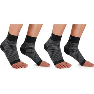 CAMBIVO Cavigliera Compressione 2 Paia Sportiva Uomo Donna | Supporto Elastico Fascia Plantare per Stabilità della Caviglia, Ideale per Running, Fitness e Attività Quotidiane