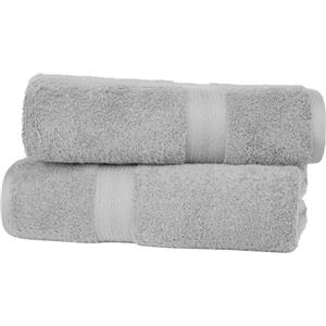 Amazon Basics Set Asciugamani Bagno Spugna 100% Cotone Telo Doccia 70x140 cm, Grigio, Confezione 2 Pezzi