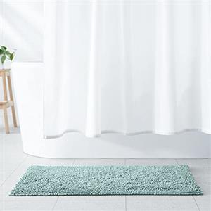 Amazon Basics Tappetino da bagno in microfibra, antiscivolo, 53 x 87 cm, verde acqua