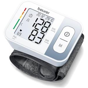 Beurer BC 28 Misuratore di Pressione da Polso Per Circonferenze polso di 14,0 - 19,5 cm con 120 Posizioni di Memoria e Rilevazione Aritmie, Facile Utilizzo, Classificazione di Rischio