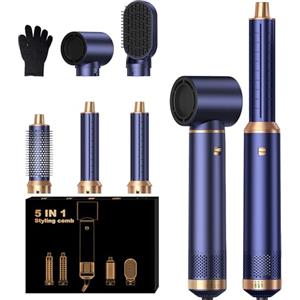 UKLISS Asciugacapelli 5 in 1 Spazzola Asciugacapelli,Hair Styler Air Styler 5 in 1 con 1000 W Asciugacapelli, per Capelli, Spazzola ad Aria Calda, Spazzola Lisciante