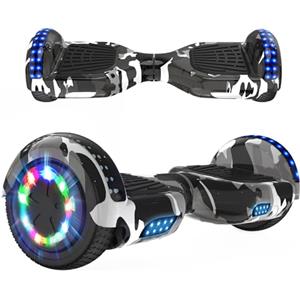RCB Hoverboard 6.5 inch Auto-bilanciato Hover Board con Colorato luci sulle Ruote e Bluetooth, Il miglior Regalo per Bambini e Adolescente