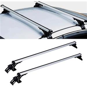 GDSKR 2 barre portapacchi universali per auto, portapacchi in alluminio, per auto a 4 o 5 porte, fino a 75 kg, per auto, box da tetto, portasci