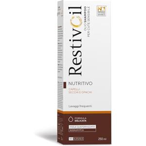 RestivOil Shampoo Fisiologico Nutriente per Capelli, Olio Fisiologico con Azione Idratante Protettiva e Riparatrice, per Capelli Secchi e Opachi, 250 ml