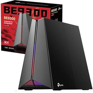 TP-Link WiFi 7 Archer GE550 Router Gaming BE9300Mbps, Tri-Band, USB 3.0 | 2 Porte 5Gbps, 3 Porte 2.5Gbps, Canali 320 MHz, 4K-QAM, Beamforming, HomeShield, Non Supporta xDSL/FTTC/FTTS, Game Center
