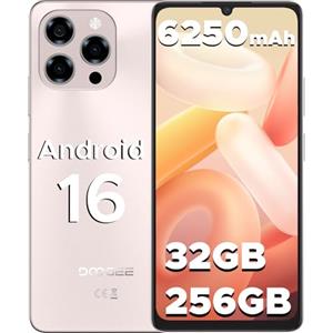 DOOGEESmart Note 58 Pro Smartphone Android 16, 32(8+24) GB+256GB/2TB TF Cellulare, 6.75" HD+ 90Hz Schermo,6250mAh, 16MP+8MP Telefono Cellulare, 4G Dual SIM/Octa Core/Widevine L1/NFC/OTG/Face ID/GPS