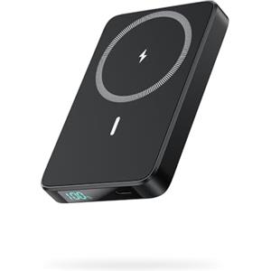HETP Magnetico Power Bank per Magsafe, 10800mAh Caricatore Portatile Wireless Powerbank, PD 20W QC 4.0 Ricarica Rapida USB C Batteria Esterna con Display LED per iPhone 17/16/15/14/13/12 Serie - Nero