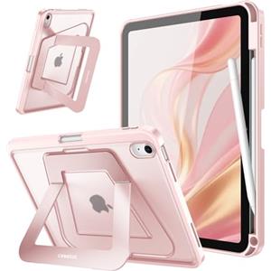 FINTIE Cover per iPad (A16) 11ª Gen 11" (2025) / iPad 10ª Gen 10.9" (2022) | con Portapenne - Antiurto Opaca Trasparente Posteriore Custodia con Supporto Multi-angolo, Pink