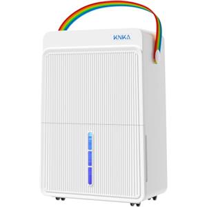 KNKA Deumidificatore 25L/giorno Dehumidifier Tre Modalità di Funzionamento | Deumidificatore Elettrico Serbatoio 4,0L, deumidificazione potente e silenziosa, copre fino a 125 m³ (50 m²). Bianco.