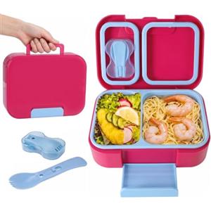 Viapriod Porta Pranzo Bambini,720ml Lunch Box con Posate,Lunch Box Prova di Perdite | Porta Pranzo per Bambini e Adulti, Sicuri per Microonde e Lavastoviglie, per Microonde Lavoro Picnic Ufficio (Verde ghiaccio)