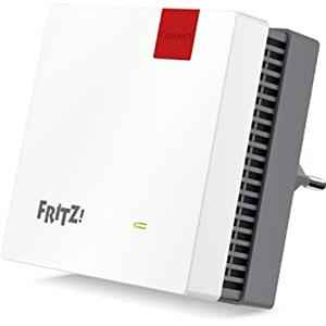 FRITZ! SONO FRITZ! Repeater 1200 AX (ripetitore Wi-Fi 6) dotato di due unità radio (banda 5 GHz (fino a 2.400 Mbps) 2,4 GHz (fino a 600 Mbps), versione in lingua tedesca)