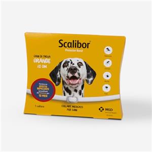 Scalibor - Collare Antiparassitario 65cm | Antipulci, Antizecche, Leishmaniosi, Per Cani di Taglia Grande, 12 Mesi di Protezione, Bianco