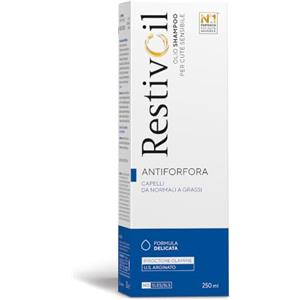 RestivOil Antiforfora Per Capelli da Normali a Grassi, Olio Shampoo, 250 ml | Azione Antiseborroica, Anti Prurito, Per Cute Sensibile, Formula Delicata, Senza Agenti Schiumogeni