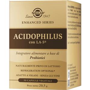 Solgar Acidophilus 50 Capsule Vegetali Probiotico Senza Glutine | Con fermenti lattici vivi in capsule vegetali. Formula senza lattosio e glutine.