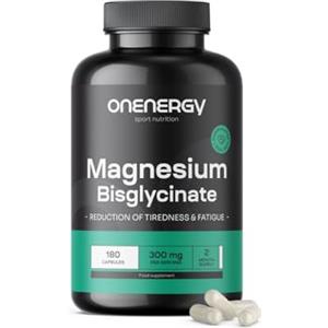 OnEnergy Magnesio Bisglicinato 300 mg - 180 Capsule - 100 mg per Capsula | Alta Biodisponibilità - Supporto per i muscoli e le ossa - Funzionamento del Sistema Nervoso