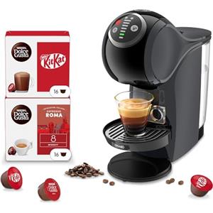 NESCAFÉ DOLCE GUSTO Genio S Plus De'Longhi +32 Capsule KitKat Espresso Roma | Macchina automatica per caffè e bevande in capsula NESCAFÉ DOLCE GUSTO con 2 pack di x16 capsule (Espresso Roma, Kitkat)