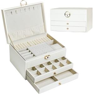 ADEL DREAM Portagioie a tre piani con design lineare ideale come regalo di compleanno e festa per donne figlie e amici colore bianco