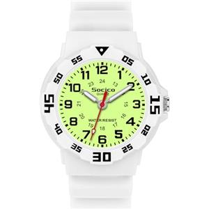 SOCICO Analogico Orologio Impermeabile 50M per Bambini e Ragazze 8-18 anni | Quadrante chiaro, cinturino morbido in silicone. Resistente per scuola e sport. Leggero, stile e autonomia garantiti