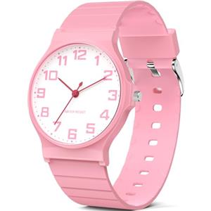 TENOCK Orologio analogico bambini 30m sottile morbido leggibile sportivo 5-15 anni regalo compleanno