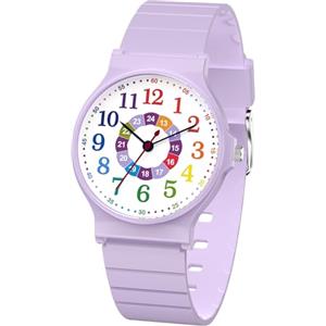 SOCICO Orologio analogico sportivo impermeabile 30m per bambini 5-15 anni | Fascia leggera per scuola e svago, antiurto, quadrante chiaro, sicuro per le attività quotidiane dei bambini