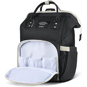 Vicloon Borsa Zaino Fasciatoio, Zaino Fasciatoio Impermeabile, Grande Capacità Zaino con 3 Tasche Isolanti Bottiglia, che possono essere utilizzate come tote bag o appese a un carrello, Beige