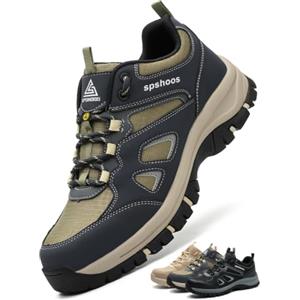 SPSHOOS Scarpe Antinfortunistiche Uomo Donna S1P ESD Scarpe da Lavoro | Leggere Antistatiche Antiscivolo Scarpe Sicurezza con Punta in Acciaio Traspiranti Comode Industrial