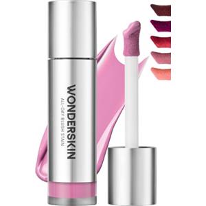 Wonderskin Liquid Blush Stain - Tinta labbra e guance anti-sbavature | Blush liquido senza trasferimento, tonalità rosa lilla, con colore leggero e modulabile che dura tutto il giorno