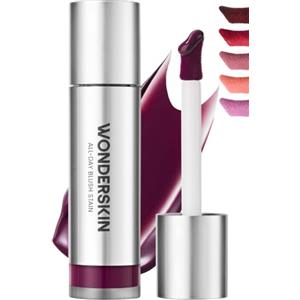 Wonderskin Liquid Blush Stain - Tinta labbra e guance anti-sbavature | Blush liquido senza trasferimento, tonalità bacca intensa, con colore leggero e modulabile che dura tutto il giorno