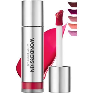 Wonderskin Liquid Blush Stain - Tinta labbra e guance anti-sbavature | Colorete liquido intransferibile tono rosa rossastro, con colore leggero e modulabile che dura tutto il giorno