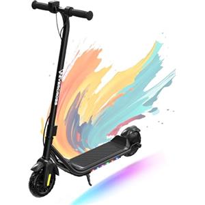 EVERCROSS E6 Monopattino Elettrico Bambini,Bluetooth,Autonomia 20KM | 7 pollici monopattino bambino,LED a 7 colori, Display LED,3 velocità fino a 16 km/h,Monopattino elettrico per 6-12 anni