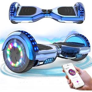 RCB Hoverboard 6.5 inch Auto-bilanciato Hover Board con Colorato luci sulle Ruote e Bluetooth, Il miglior Regalo per Bambini e Adolescente