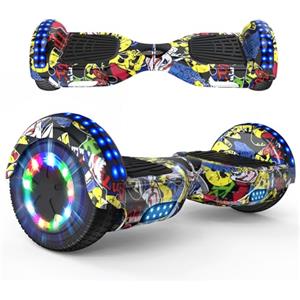 RCB Hoverboard 6.5 inch Auto-bilanciato Hover Board con Colorato luci sulle Ruote e Bluetooth, Il miglior Regalo per Bambini e Adolescente