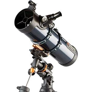 Celestron AstroMaster 130EQ - Telescopio Newton con azionamento a motore e treppiedi in acciaio [Germania]