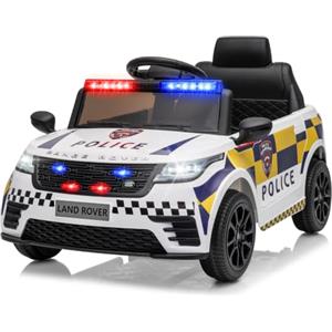 LALAHO Macchina Elettrica Per Bambini Auto di polizia 12V | Doppio motore 25W*2,telecomando 2.4G,Telecomando 2.4G,LED,MP3,design esclusivo di macchina di polizia