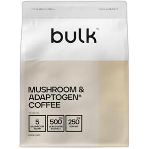 Bulk Caffè ai Funghi, Nero, 250 g | Criniera di Leone, Ashwagandha, Vitamina D