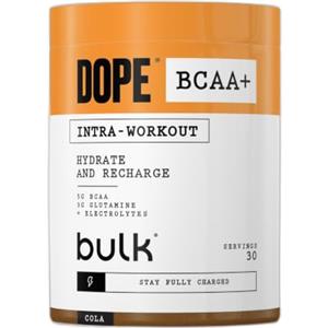 BULK POWDERS Dope BCAA+ | Polvere Intra-Workout | Cola | 360 g | 30 Porzioni | 5g BCAA | Miscela di Elettroliti | Glutammina | Vitamina B6 & B12 | Supporta Idratazione, Energia e Recupero