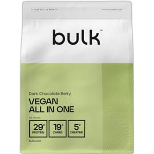 Bulk Vegan All In One, Cioccolato fondente e frutti di bosco, 2.5kg | Con creatina, carboidrati Vitargo, BCAA e HMB, 41 porzioni