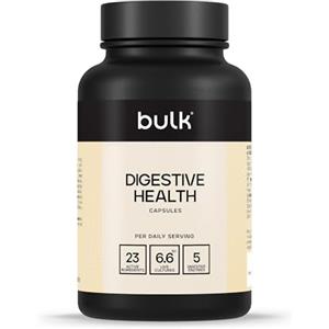 BULK POWDERS Bulk Capsule per la salute digestiva, 120 Capsule | Cloruro, calcio, enzimi lattasi, 30 porzioni