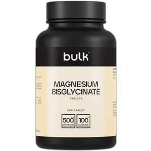 Bulk Magnesio Bisglicinato in Compresse, 500mg, 180 Compresse | 200mg di Magnesio Attivo, Alta Assorbibilità, Riduce la Stanchezza
