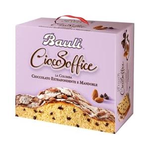 Bauli S.A.P Bauli Colomba CiocoSoffice - Torta pasquale con cioccolato scuro e mandorle, 750 g, prodotto da forno, colomba pasquale della tradizione italiana