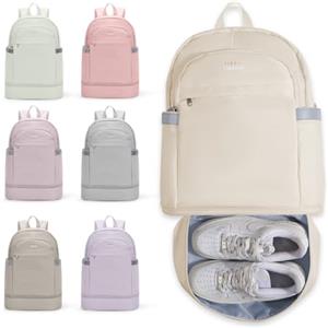 SZLX Zaino da Palestra per Donna Con Scomparto per Scarpe - Pieghevole, Grande per Laptop, Casual, Scuola, Sportivo - Borsa da Palestra per Nuoto e Yoga