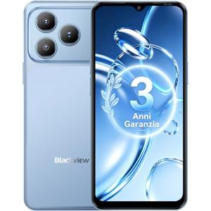 Blackview Smartphone Offerta Android 16, 32MP+13MP 6.56", 16GB+64GB/2TB TF Cellulari, Telefono Cellulare Offerta Dual 4G, 5000mAh/3.5mm/IP54/FM/WiFi/Face ID/3 Slot Per Carte,3 Anni Garanzia