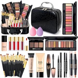 Muiefe Set Trucchi Donna con Trousse Trucchi, Kit Trucco Make Up Completo Professionale, Cofanetto Regalo Ragazza Trucchi con BB Cream Paletta Ombretti Fondotinta Matite Ssopracciglia Matita Occhi Mascara